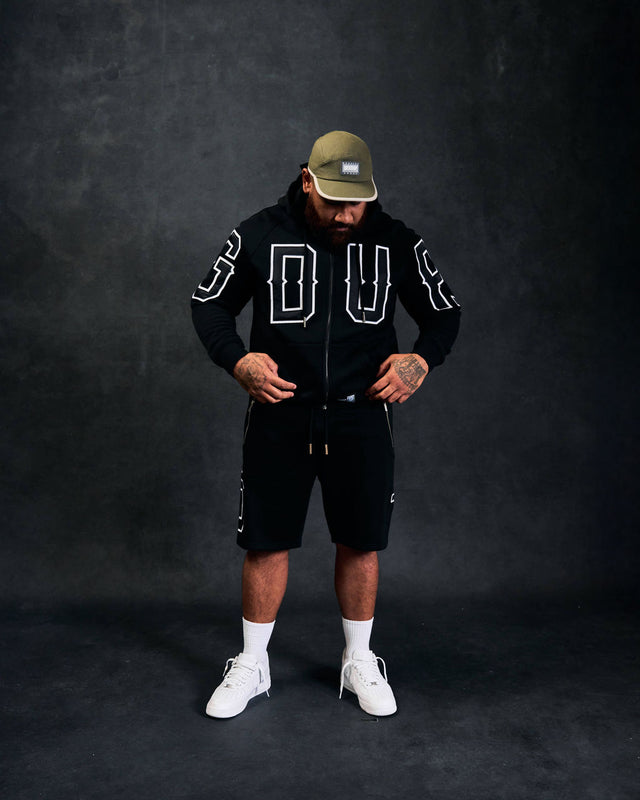 G.D.U.P Zip Hoodie Black/White