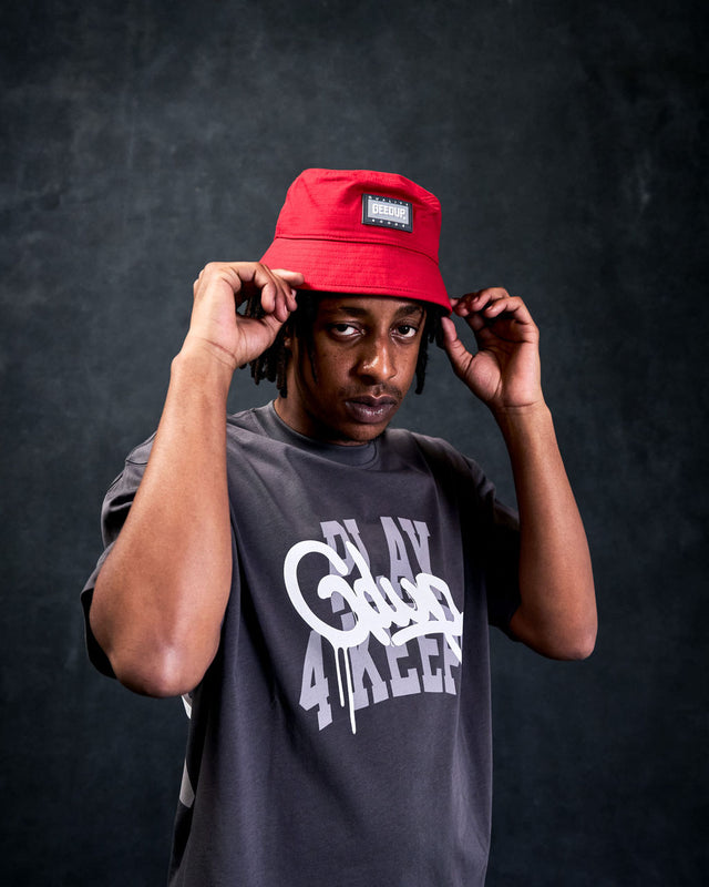 Core Logo Ripstop Bucket Hat Red