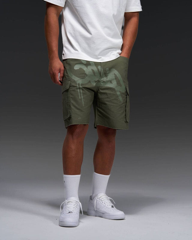 Handstyle Cargo Short Olive Tonal