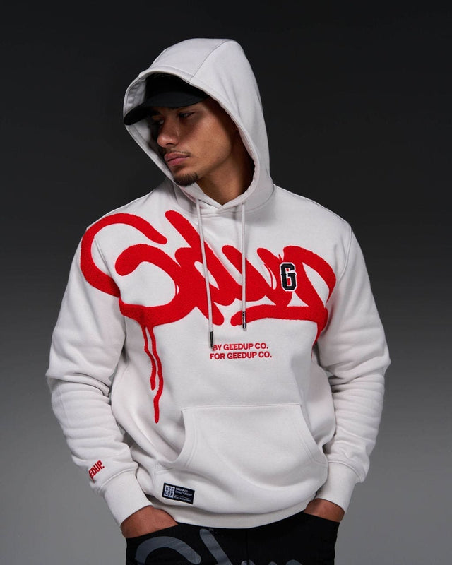 Handstyle G Hoodie Light Grey/Red