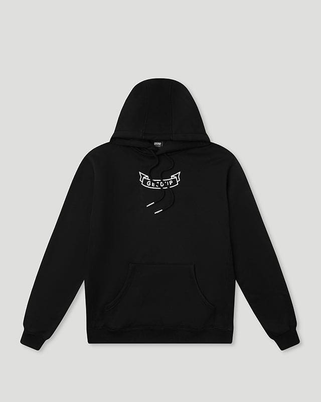 Wreath Hoodie Black/White