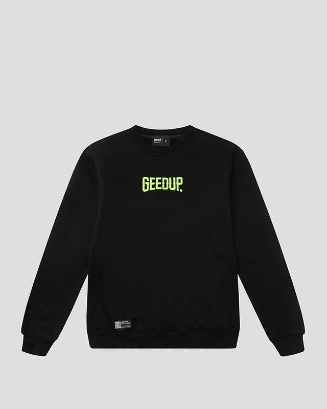 Always Neighbourhood Crewneck Black/Hyper Yellow