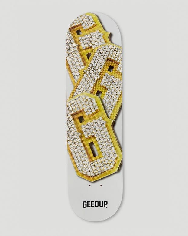 G Pendant Skateboard Deck White