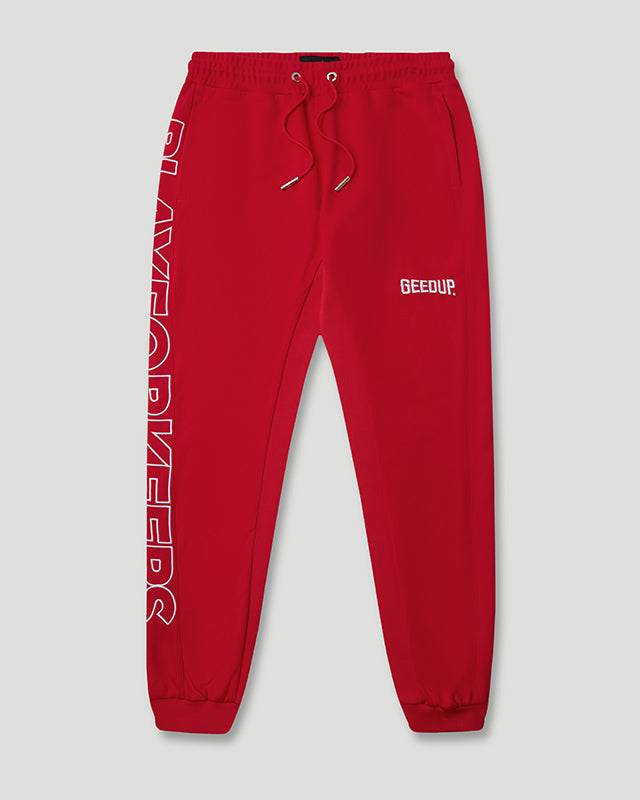 PFK Panel Trackpants Red/Grey