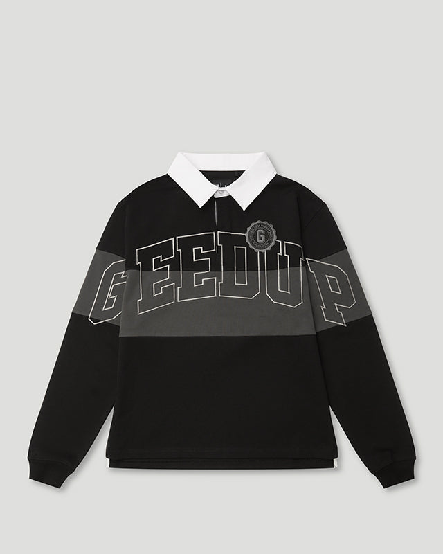 Team Logo Rugby Jersey Black/Grey