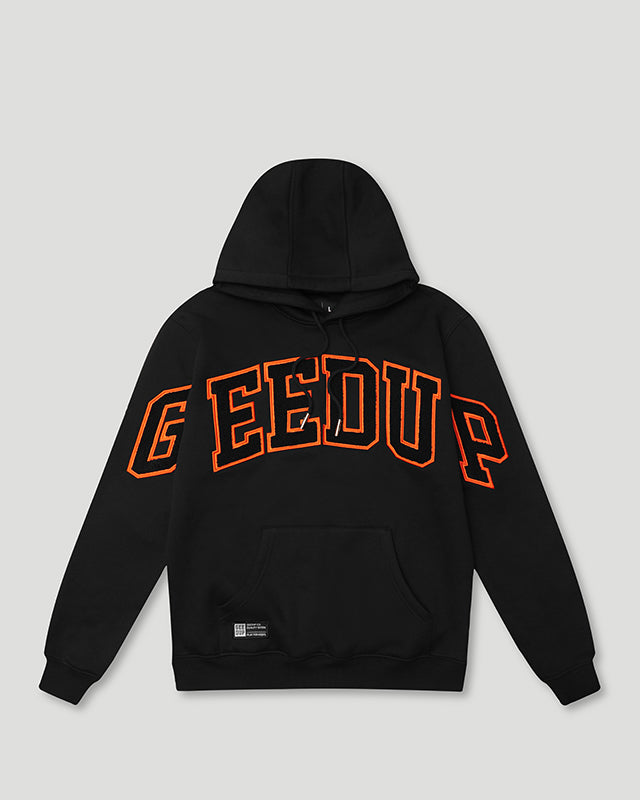 Team Logo Hoodie Black/Black Orange
