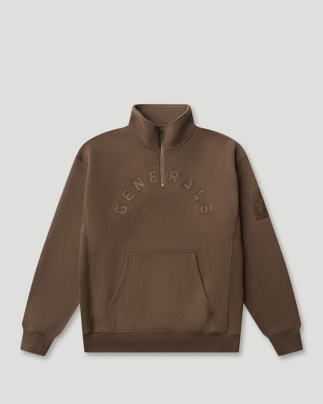 Generals Classic Fit Zip Qtr Zip Chestnut