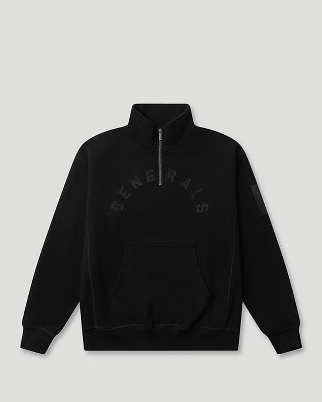 Generals Classic Fit Zip Qtr Zip Jet Black