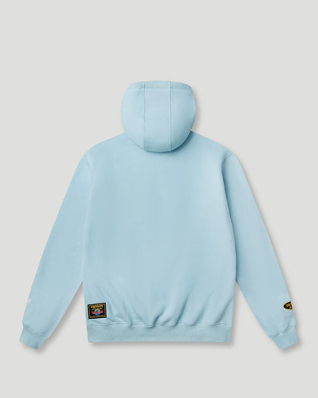 Team Logo x Vanson Hoodie Light Blue