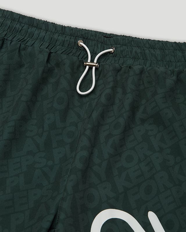 HS/PFK Monogram Swim Shorts Forest Green/White