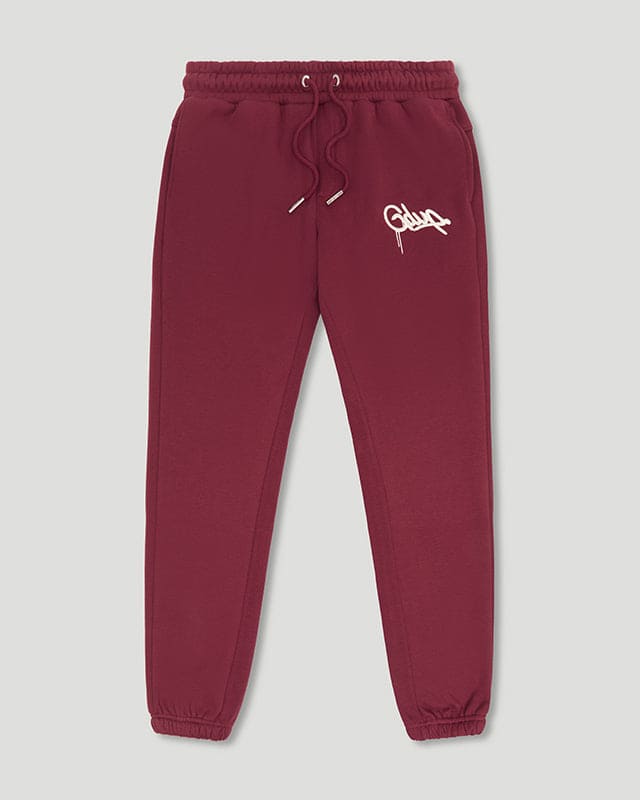 Handstyle Logo Trackpants Maroon/Cream