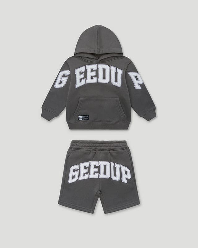 Team Logo Tracksuit Asphalt Grey Kids