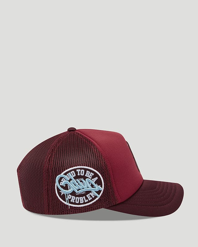 G Trucker Hat Burgandy/Navy