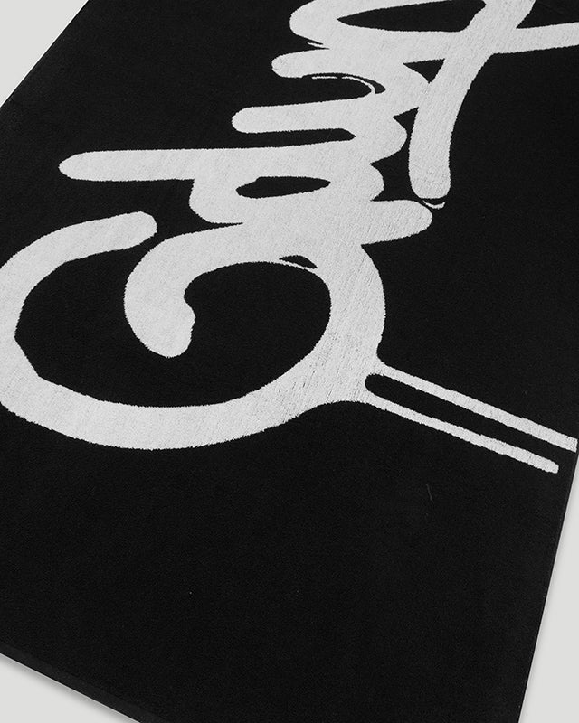 Handstyle Beach Towel Black/White