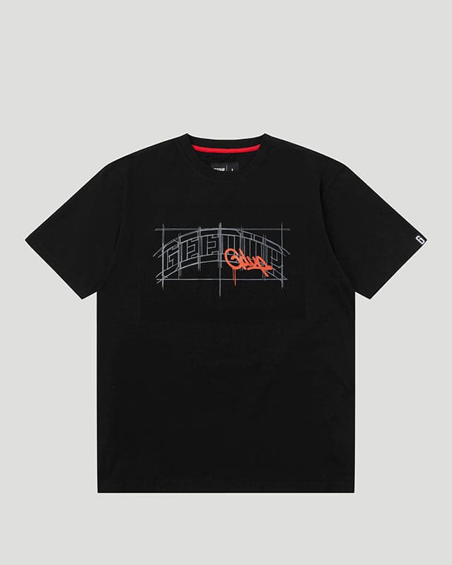 Team Logo Sketch T-Shirt Black