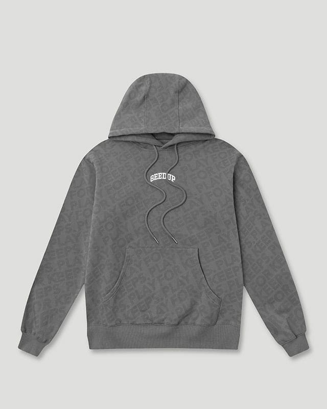 Micro Team Logo Hoodie Grey