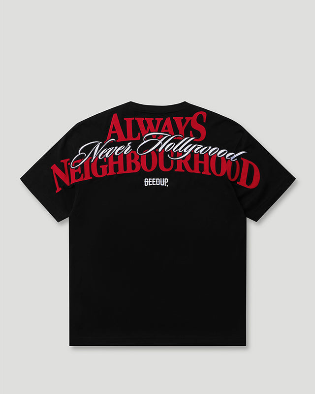 Always Neighbourhood Tee - Black/Red