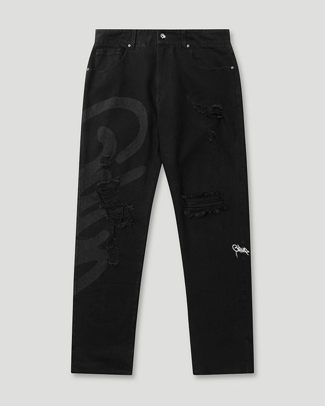 Handstyle Denim Pant Washed Black