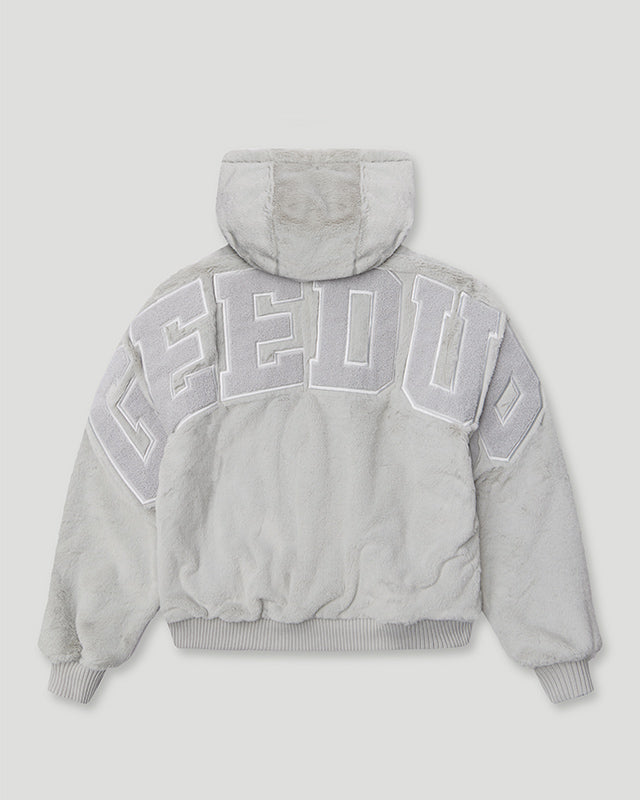 Handstyle Team Logo Reversible Leather/Faux Fur Jacket