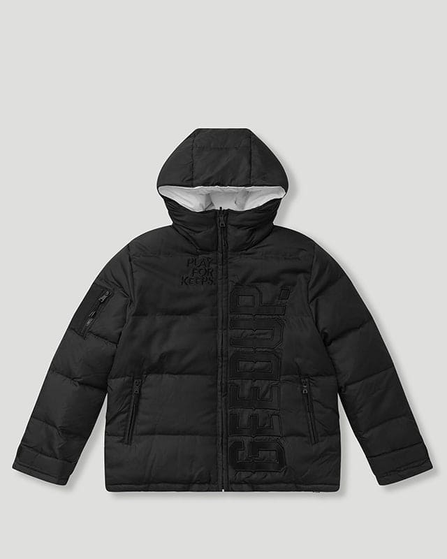 Core Logo Reversible Puffer Jacket Black/White