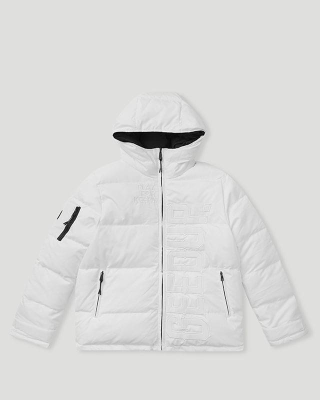 Core Logo Reversible Puffer Jacket Black/White